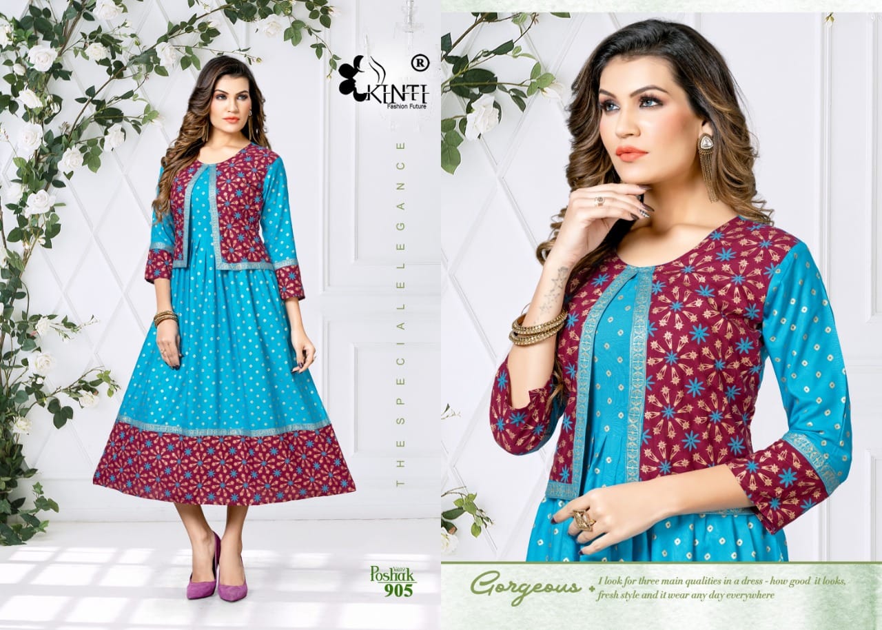 Kinti Poshak 9 Exclusive Wear Wholesale Anarkali Kurti Collection